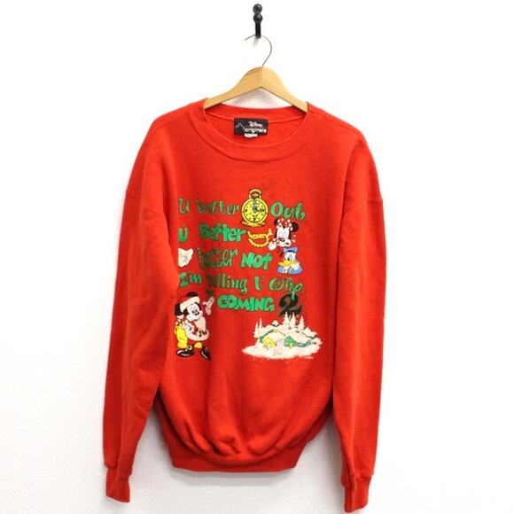 Vintage Mickey Mouse and Friends Christmas Sweatshirt XL - Picture 1 of 9